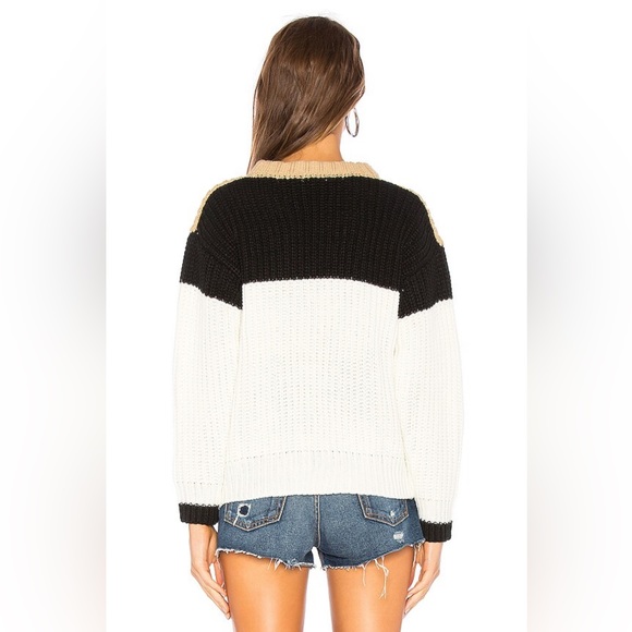 $128 CURRENT SEASON TULAROSA CHUNKY CHEVRON COLORBLOCK SWEATER REVOLVE MAJORELLE - Picture 6 of 8